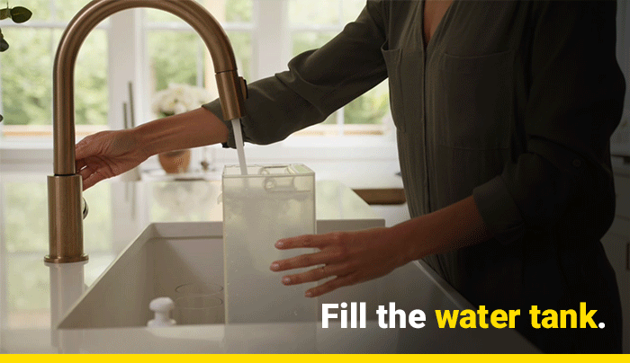 U1 countertop water system - fill the water tank